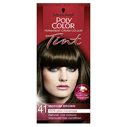 Schwarzkopf Poly Tint Colour, Medium Brown Number 41 - Pack of 3