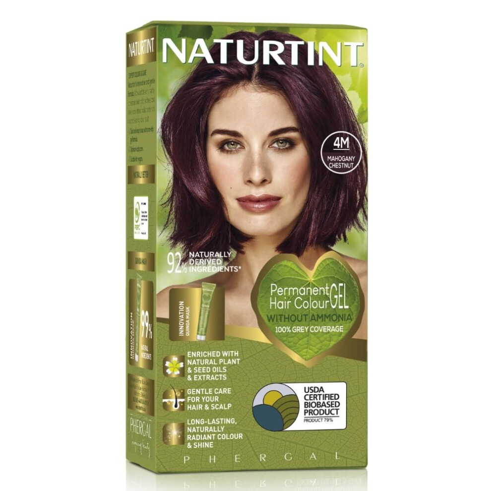 Naturtint Permanent Hair Colour, 4M Mahogany Chestnut, 170 Ml