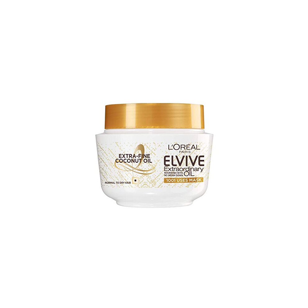 New L’oréal Paris L'oréal Elvive Extraordinary Oil Coconut Hair Mask Leave-In Conditioner For Normal To Dry Hair 300Ml