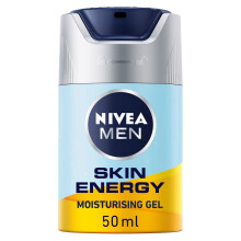 Skin Energy Refreshing Face Gel (50 ml), Invigorating Moisturiser for Men Infused with Vitamins, Men's Skin Care Essentials