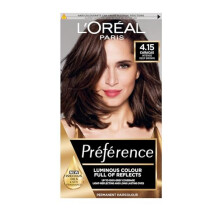 Preference Hair Dye, Long Lasting, Luminous Permanent Hair Colour, 4.15, Caracas