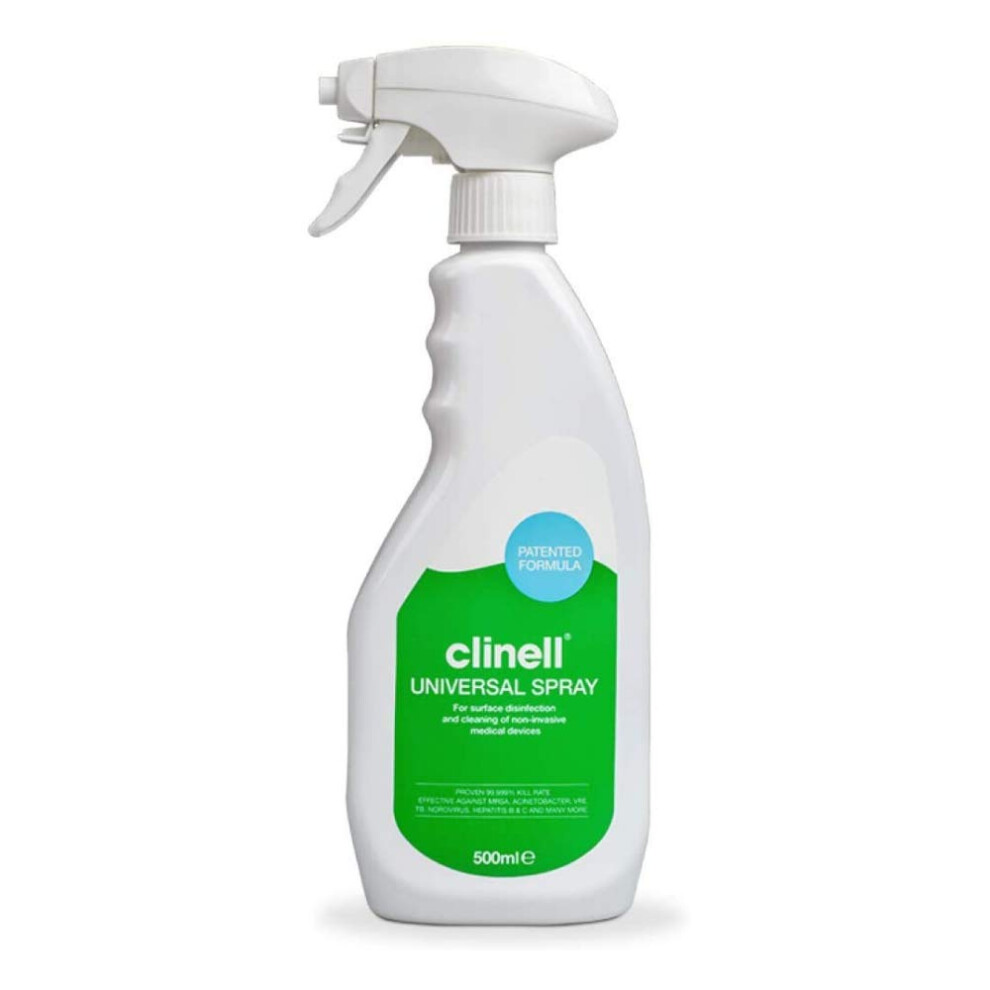 Universal Cleaning and Disinfectant Spray for Surfaces - 500 ml - White Universal Spray, Kills 99.9% of Germs, Quick and Absorbent, Kind to Skin, NO