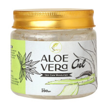 Natural Aloe Vera Gel for Face, Skin, Hair & Sunburn Relief with Cold Pressed, Vegan, Unscented Gel | Suitable for All Skin Types For Men & Women -