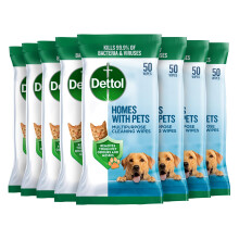 Homes With Pets Disinfectant Pet Wipes, Fresh Breeze, Total 400 Wipes (8 Packs X 50), Dog Cleaning Wipes, Cat Wipes, Pet Wipes, Puppy Wipes, Remove