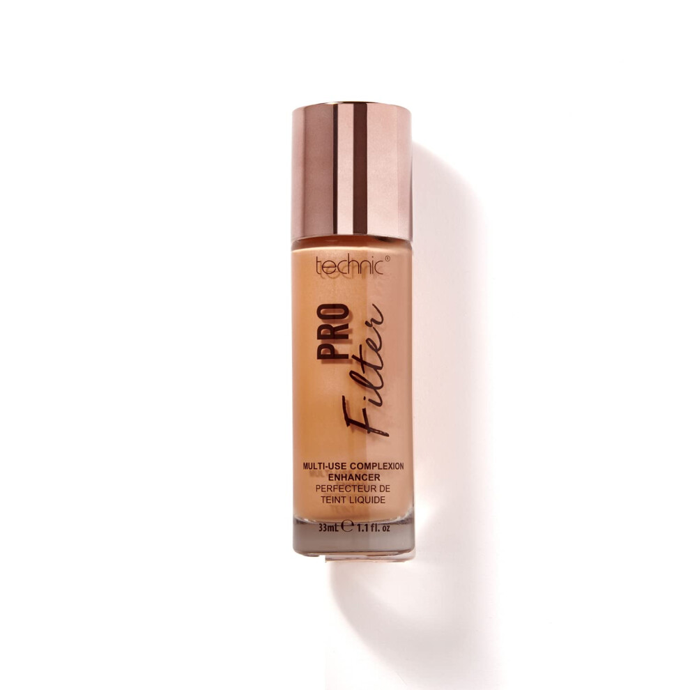 Pro Filter Multi Use Complexion Enhancer - Primer, Illuminator and Highlighter Face Serum for a Flawless Finish - Medium Warm