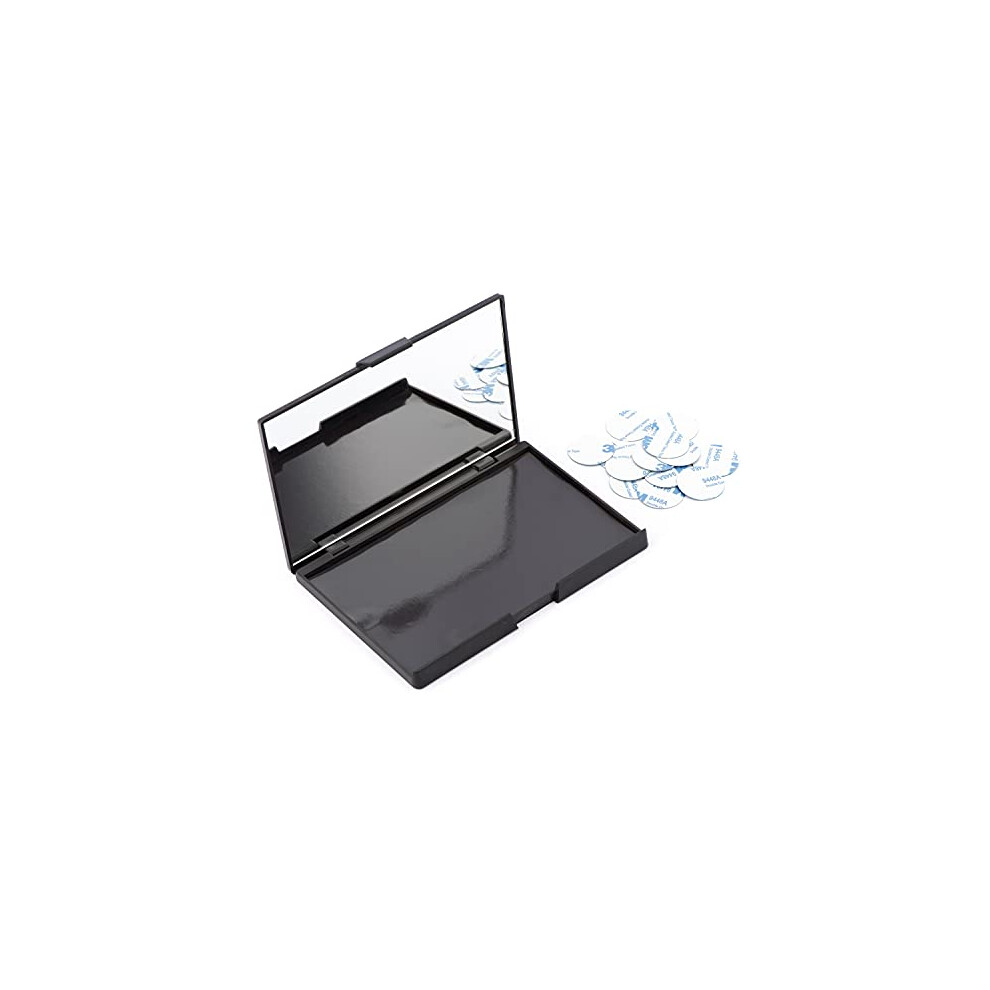 Allwon Empty Magnetic Plastic Eyeshadow Makeup Palette With 15Pcs Adhesive Empty Palette Metal Stickers For Eyeshadow Lipstick Blush Powder