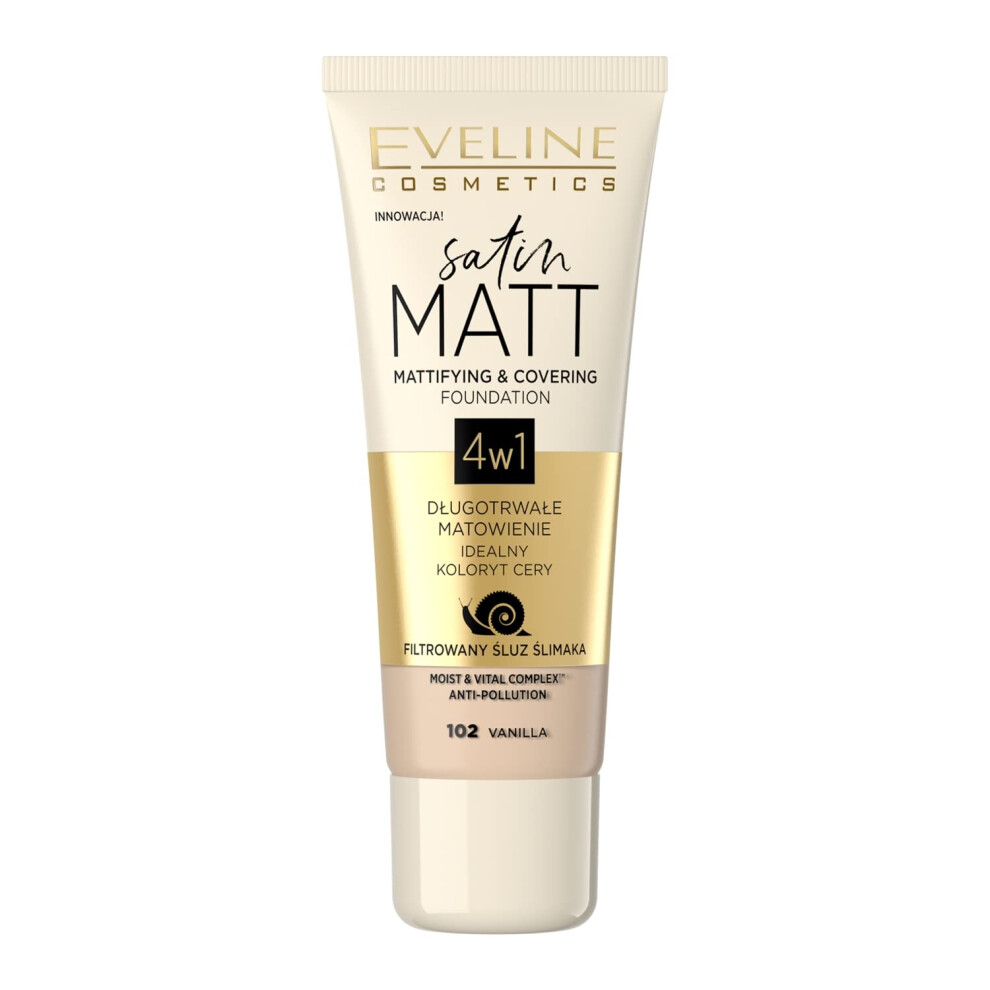 Eveline Cosmetics Satin Matt Matte And Opaque Face Primer No. 102 Vanilla 30Ml