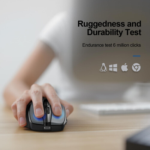 TeckNet Rechargeable wireless mouse, Wireless Computer Mouse, Adjustable 4800DPI Mouse, Silent Ergonomic Wireless Mouse for Laptop PC Computer, Windows Mac OS 1