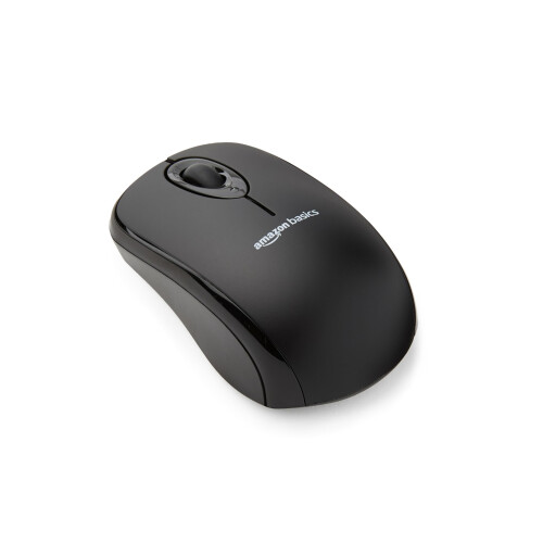 Amazon Wireless Computer Mouse with USB Nano Receiver – Black