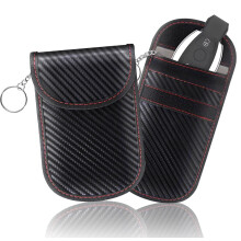2 Pack Signal Blocking Pouch,Attenuated Signal Keyless Entry Car Keys Case,Faraday Pouch for Car Keys,Rfid key pouch,Car Key Signal Blocker Pouch Anti