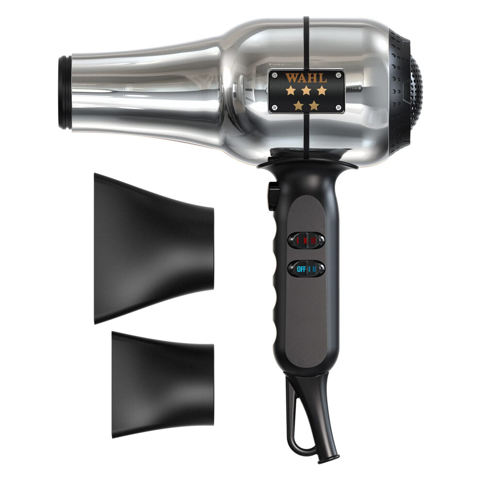 Wahl Barber Dryer, Professional Hair Dryers, Pro Styling Tools, Powerful 2200-Watts, Cool Shot Button, 3 Heat&2 Speed Settings, 2 Concentrator Nozzles, 3M