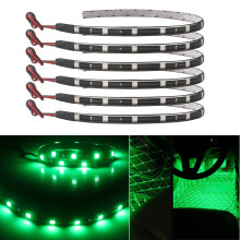 Car Led Strip Light 30CM Waterproof Led Lights Strip for Interior Car Lights Underglow Motorbike Golf Cart Exterior Green Led Strip 12V 5050