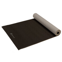 Gaiam Esteras de Yoga Premium Color Sólido Reversible Antideslizante para Ejercicio, Granite Storm, 6mm, 68"