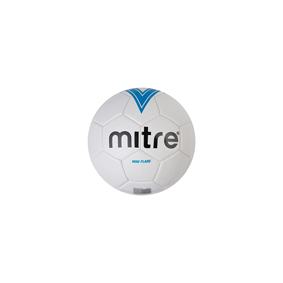 Flare Recreational Football | Football Gift | Perfect for Kids, White/Blue, Mini