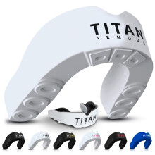 Titan Armour Gum Shield | Dual-Layer | Adults & Junior Custom-Fit Mouth Guard | Case Inc | Boil & Bite Mouthguard Boxing, Rugby, MMA, Hockey & All