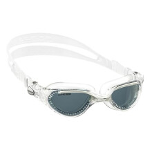 Man Flash Goggles - Separate Eyepiece Swimming Goggles with Fogproof, Scratchproof, Anti-UV Lenses, Clear/Frame Clear White - Tinted Lens , One Size