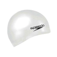 Unisex Flat Silicon Swim Cap | Hair Protect, White, One Size