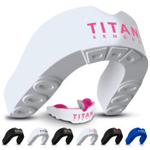 Titan Armour Gum Shield w/Dual-Layer Technology | Adults & Junior Custom-Fit Mouth Guard | Case Inc | Boil & Bite Mouthguard: Boxing, Rugby, MMA,
