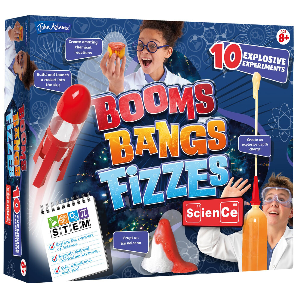 John Adams | Booms Bangs Fizzes: 10 Explosive Experiments | Kids Science | Stem/ Steam | Ages 8+