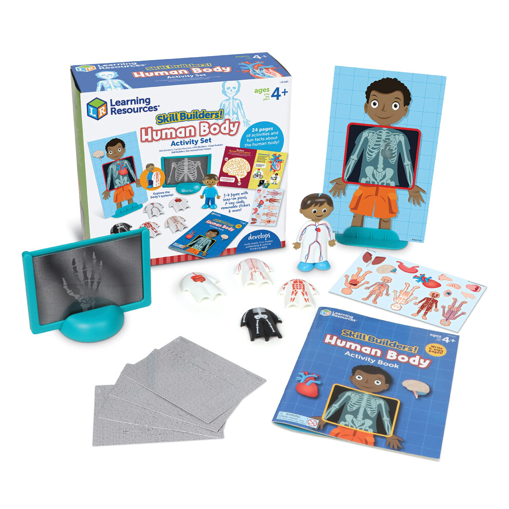 Skill Builders Human Body Activity Set, 17 Pieces, Ages 4+, Preschool Learning Activities, Preschool Science, Preschool Activity Book, Human Body