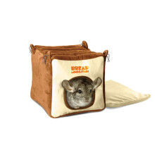 Small Animal Warmly House Cage Hanging Bed with Bed Mat for Chinchilla, Guinea pigs, Squirrel and Other Similar Size Animals, Large