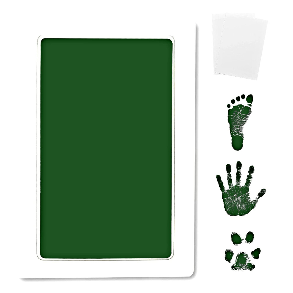 Inkless Large Clean Touch Ink Pad Kit For Baby Footprint, Handprint & Pet Paw Print - No Ink Mess, Clear Print, Smudge Resistant, Long Lasting, Baby Reigndrop