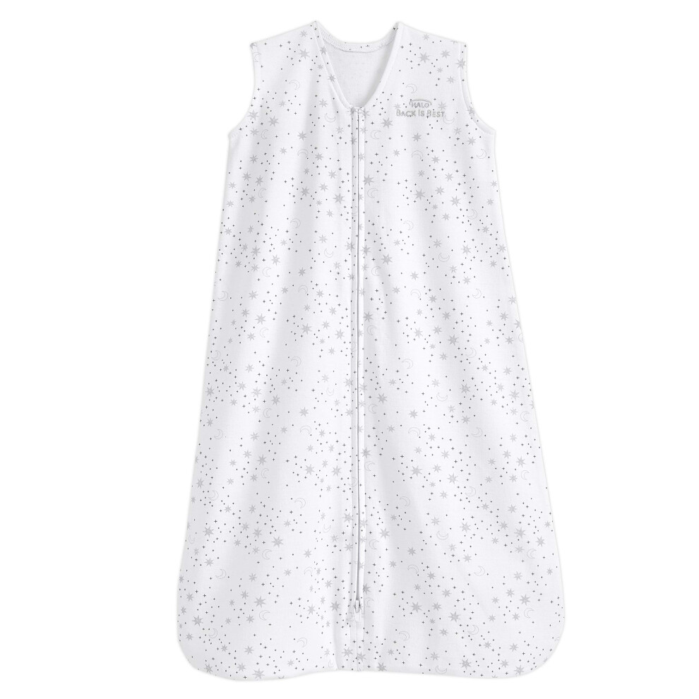 Baby Sleeping Bag | 0.5 TOG SleepSack | 100% Cotton, Midnight Moons Sleeping Sack For Newborn Babies | Easy Zip Access Nappy Change | Unisex, Boys &