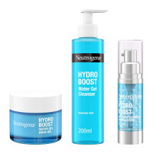 Hydro Boost Series, 3-Step Facial Regime, Hydration Starter Set And Skin Care Kit (Cleanser + Moisturiser + Booster), Saving Bundle