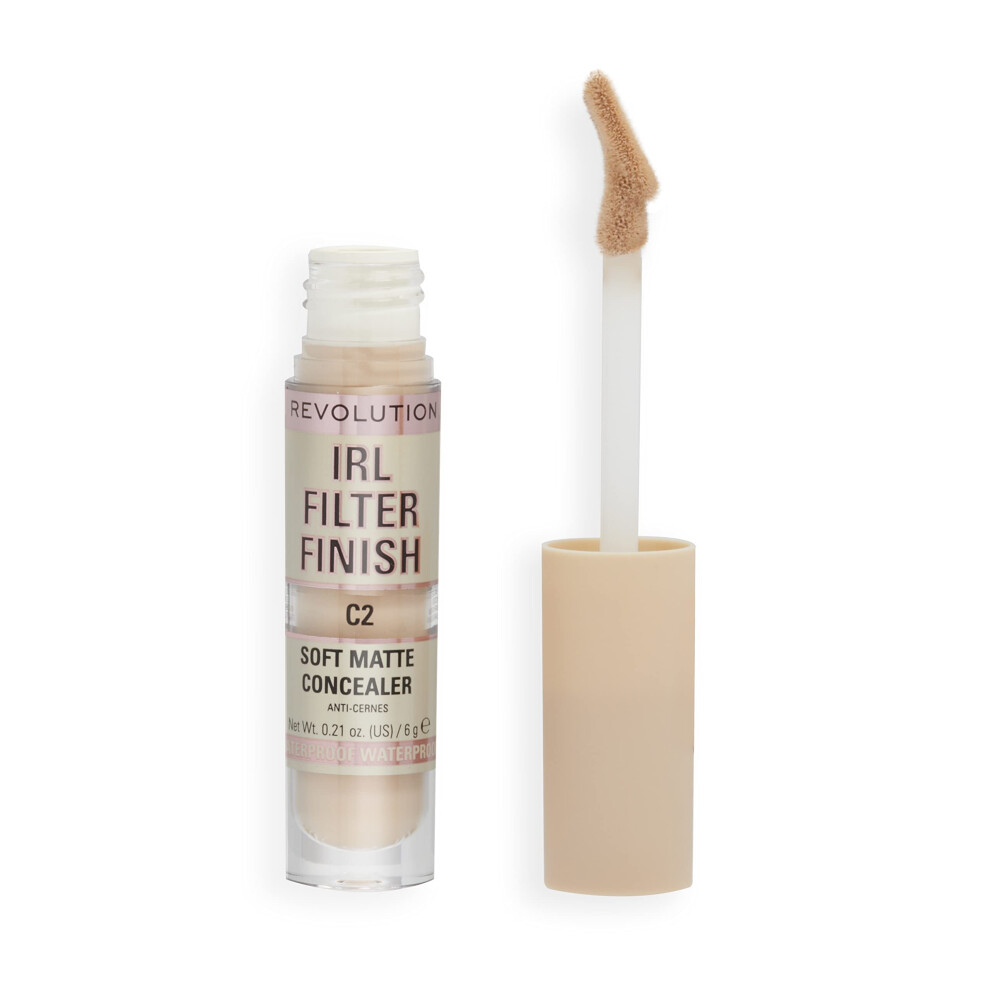 IRL Filter Finish Concealer, Medium to Full Coverage, Matte Finish, C2, Fair Skin Tones, 6g