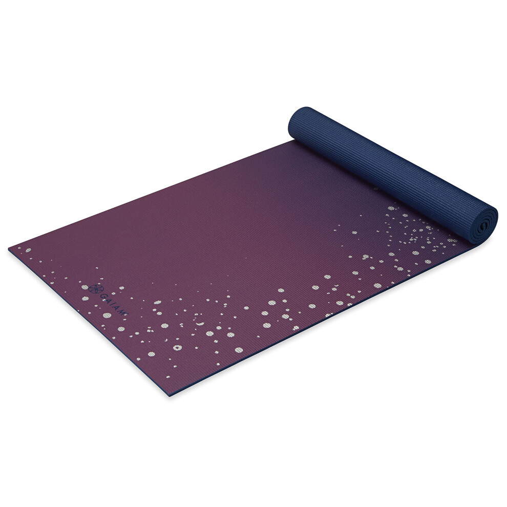 Gaiam Yogamatte, Premium-Druck, Extra Dick, Rutschfest, F R Alle Arten Von Yoga, Pilates Und Bodentraining, Sublime Sky, 6 Mm-image