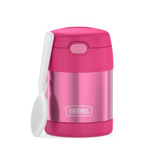 Kids Fun Tainer Food Jar 0.30 L, Pink, Thermal Food Container with Spoon for Children, 5 Hours Hot / 7 Hours Cold, Absolutely Leak-Proof for Soup,