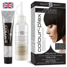 Pure Black Hair Dye Permanent with Anti-Breakage Plex Hair Care, Vegan Hair Dye & Cruelty-Free, 100% Grey Coverage, Natural Black Hair Colour, For All