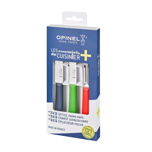 Opinel Essentials+ Small Kitchen Prep Knife Set
