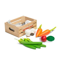 - Wooden Honeybee Market Vegetables '5 a Day' Crate | Supermarket Pretend Play Shop Food