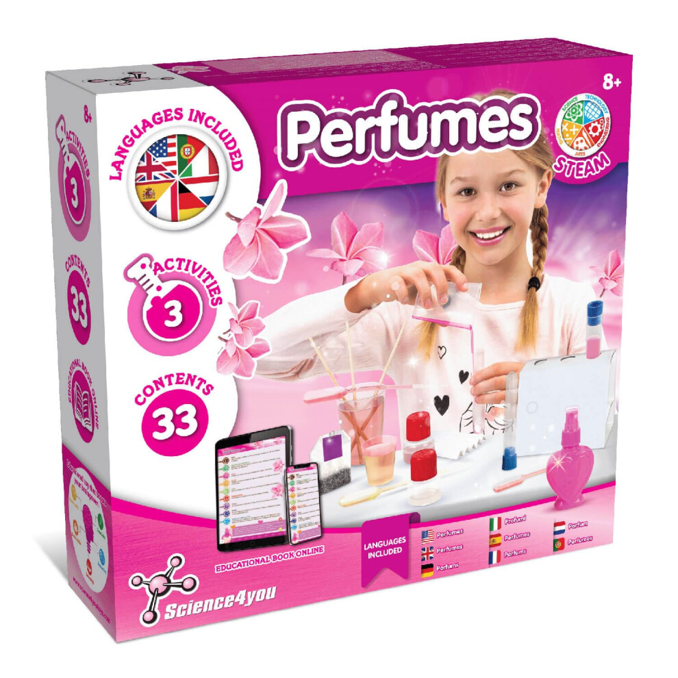 Perfume Making Kit for Girls and Boys - Make Your Own Perfumes for Kids, Scientific Kit + Creative Experiments and Activities, Stem Toys and Games,