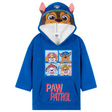 Fleece Blanket Hoodie for Kids - One Size 3-6 Years Kids Oversized Hoodie Sherpa-Lined - Gifts for Boys Blue