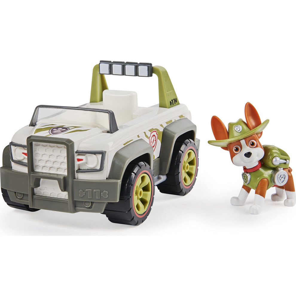 Paw Patrol, Tracker's Jungle Cruiser Vehicle with Collectible Figure, for Kids Aged 3 and Up