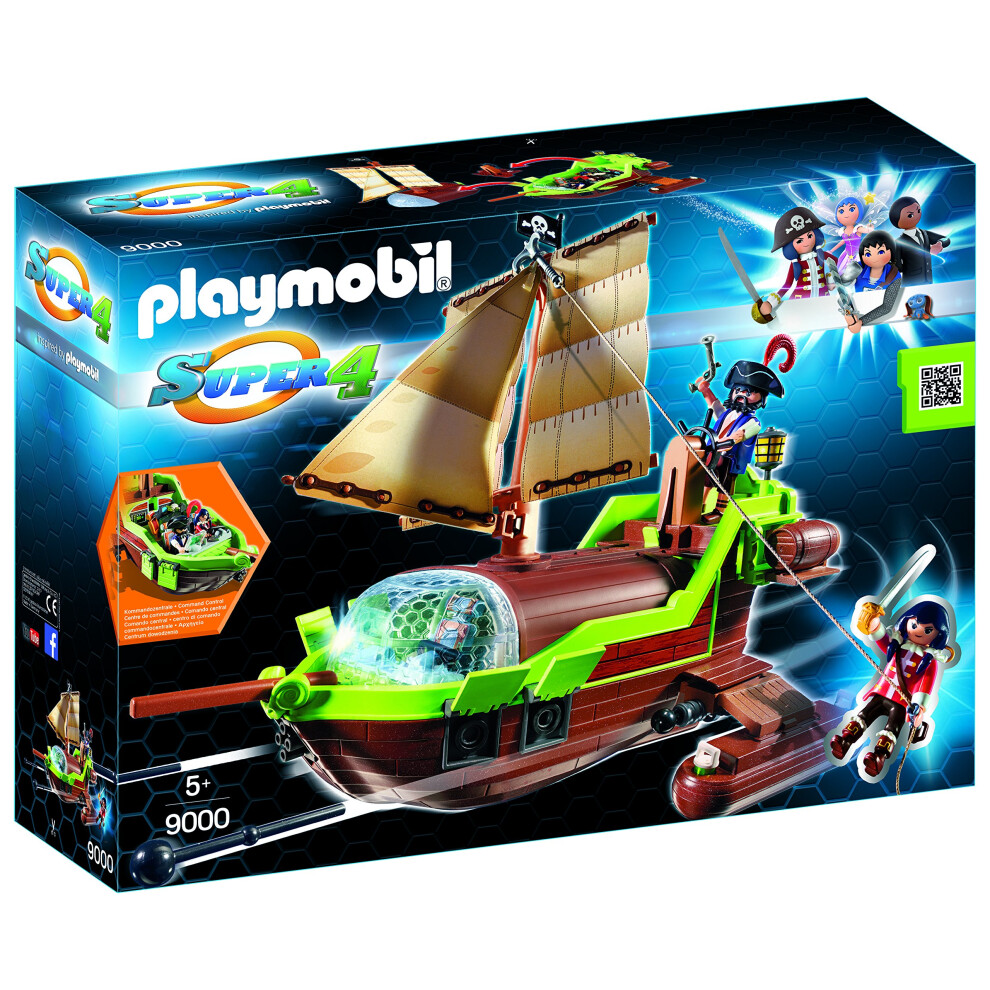 9000 Super 4 Floating Pirate Chameleon Building Set with Ruby, Fun Imaginative Role-Play, PlaySets Suitable for Children Ages 4+