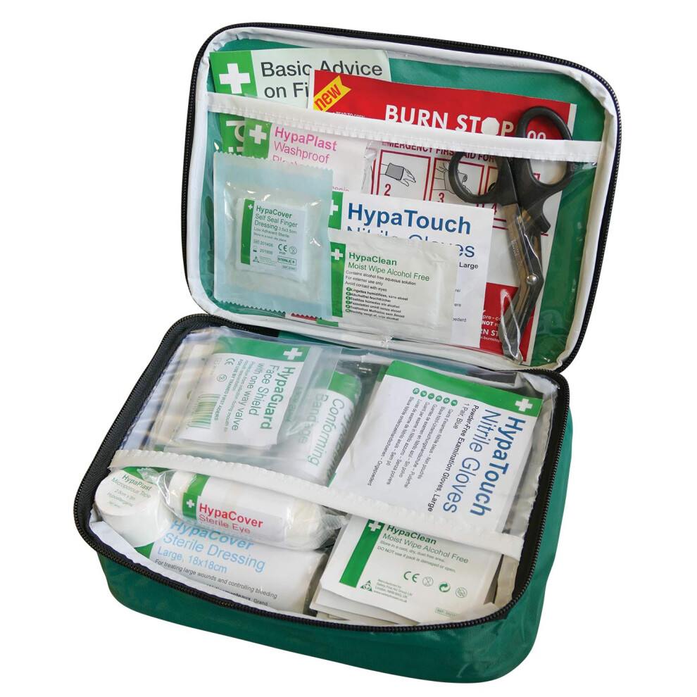 Safety First Aid Group First Aid Kit In Nylon Case Bs 8599 Compliant, Small Fully Stocked