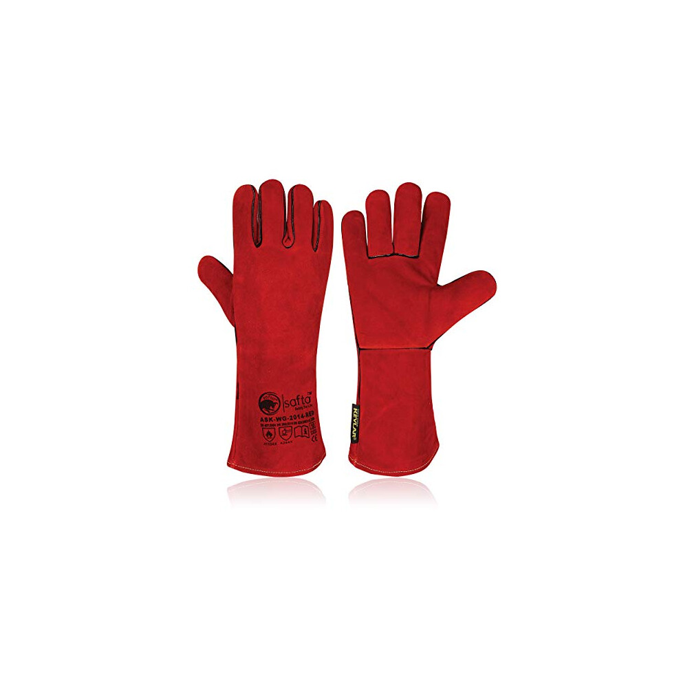 Safta Extreme Heat Resistant Gloves, Cow Leather With Kevlar Stitching, Ideal Welding Gloves For Tig And Mig, Perfect Bbq Gloves For Cooking In Grill 5060896770000