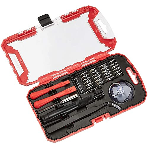 Amazon 32-Piece Electronics Repair Screwdriver Set, Red