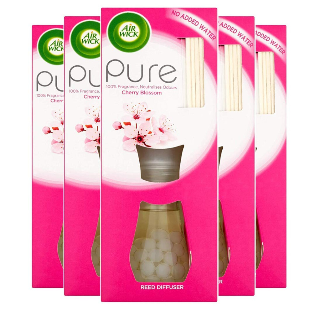 Airwick Air Wick Air Freshener, Reed Diffuser, Pure Cherry Blossom, 25 Ml, Pack Of 5