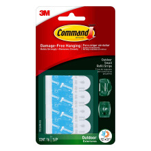 Small Refill Adhesive Strips, Damage Free Hanging Wall Adhesive Strips for Small Outdoor Wall Hooks, No Tools Removable Adhesive Strips for Living