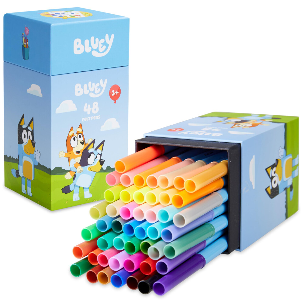 Colouring Pens for Kids 48 Piece Set Colouring for Kids Art Supplies Felt Tip Pens Washable Markers Gifts for Kids