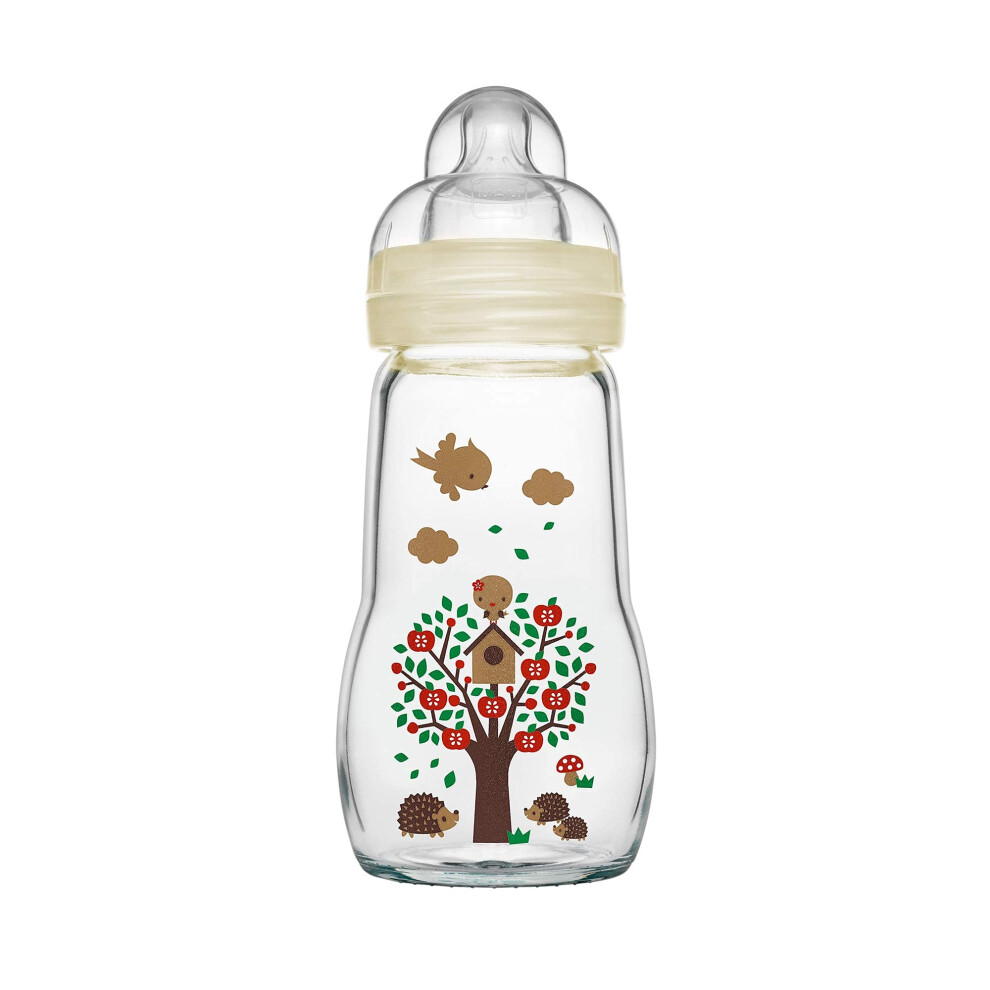 Mam Feel Good Glass Bottle, Packaging And Instructions In Foreign Language