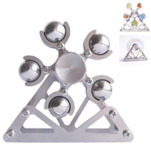 Ferris Wheel Fidget Spinner, Kinetic Desk Toys Spin with Stand, Metal Stainless Steel Smooth Bearing, High Speed Colorful Marble Rainbow, Premium Gift