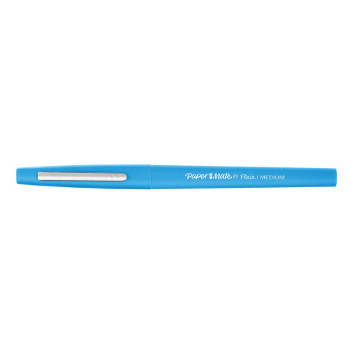 Paper Mate Flair Felt Tip Pens | Medium Point (0.7mm) | Sky Blue | 12 Count 1