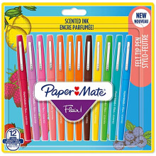 Flair Scented Felt Tip Pens | Assorted Sunday Brunch Scents and Colours | Medium Point (0.7mm) | 12 Count