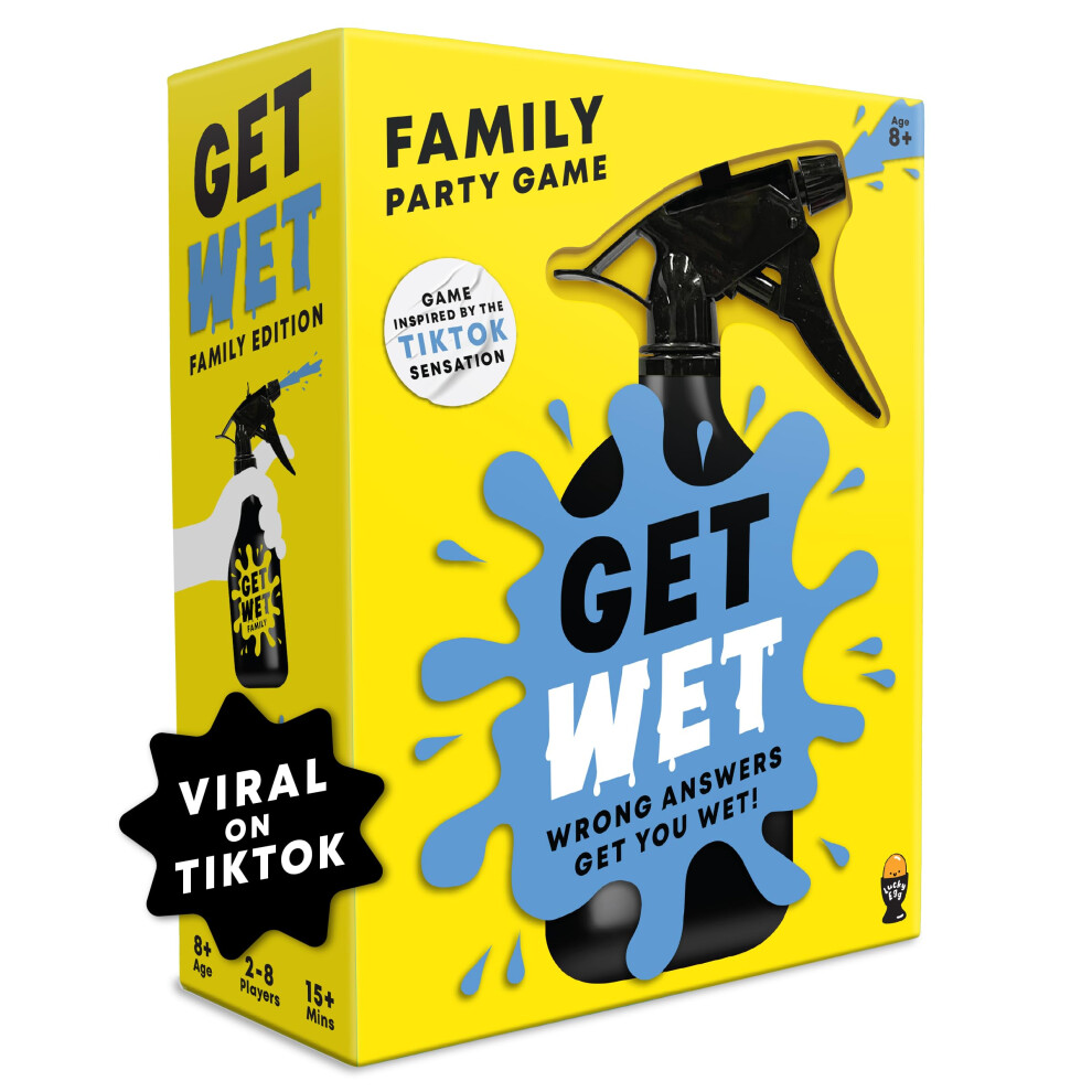 Photos - Board Game Lucky Get Wet Family Edition - Fun and Educational Trivia Game with Water Sprayer - Engaging Family Card Games for Kids and Adults 