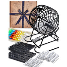 Metal Bingo Machine Game Set | Family Board Game with Bingo Cards | Kids and Adults Bingo Game | Since 1795